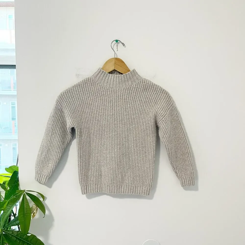 Old Navy Girl's Gray Mockneck Knit Sweater Size 5T